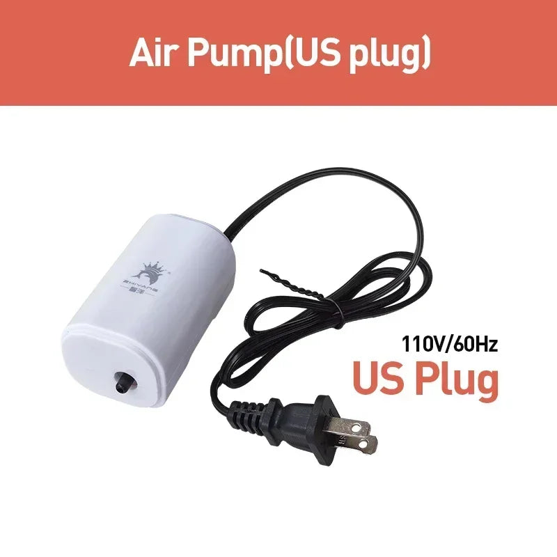 3W Silent Aquarium Air Pump Ultra Silent Fish Tank Air Compressor 220V-240V 110V Bubble Pump for Aquarium Oxygenation