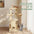 51 In Multi-Level Cat Tree Tower Space Saving Indoor Cat Playhouse with Scratching Board Cozy Condo Durable Plywood Construction