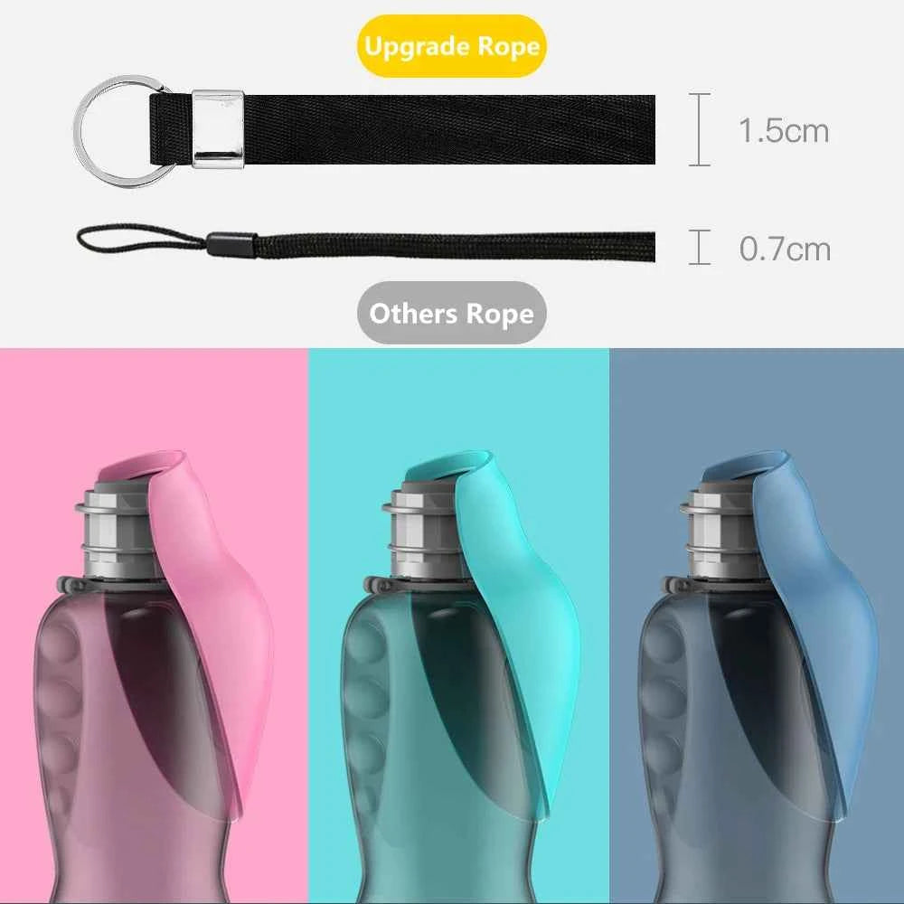 800ML Portable Travel Pet Water Bottle Plastic Leakproof Integrated Drinking Bowl for Small Large Dog Outdoor Walking Drinking