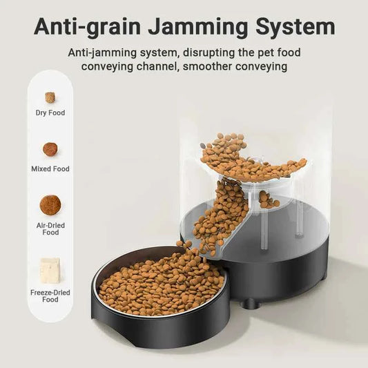 ROJECO 2L Automatic Pet Feeder Smart Cat Food Kibble Dispenser Wi-Fi App Remote Control Auto Dog Feeder For Cat Pet Accessories