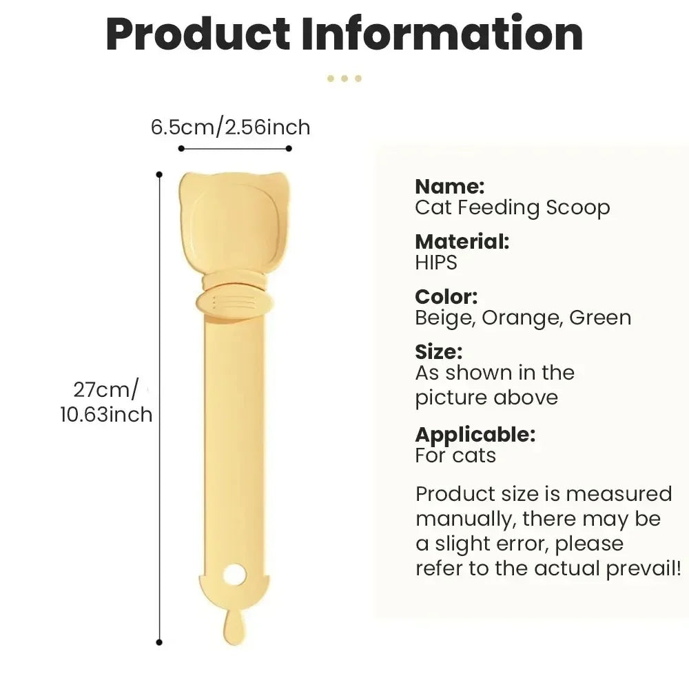Cat Strip Feeder Spoon Long Handle Lickable Wet Food Feeder for Cats Pet Meat Mud Food Squeeze Dispense Spoon Pet Supplie