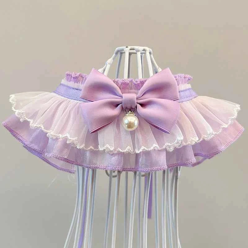 Cat Dog Scarf Collar Princess Style Cute Tie Accessory Collar Pocket
