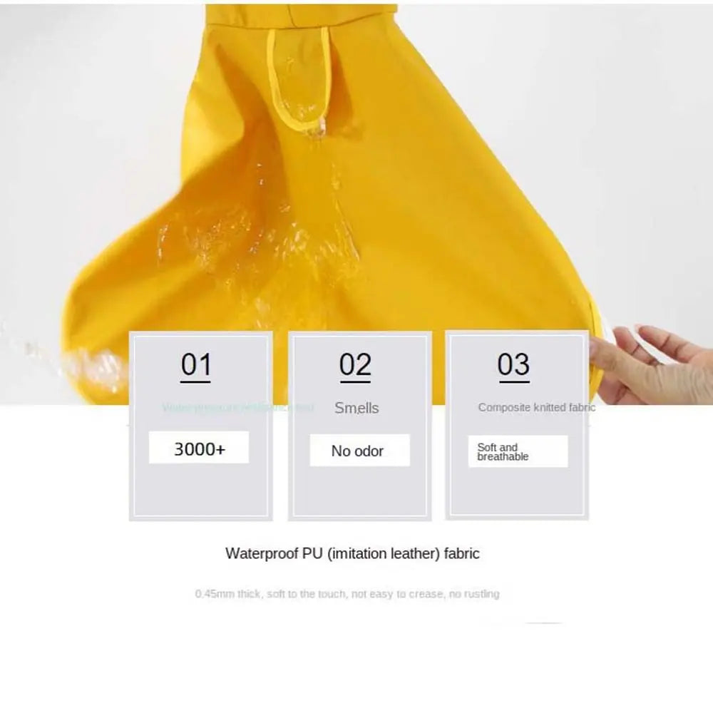 Pet It Yolk Man Pu Dog Raincoat Teddy Corgi Golden Retriever Pet Clothes Waterproof Outdoor Dog Supplies