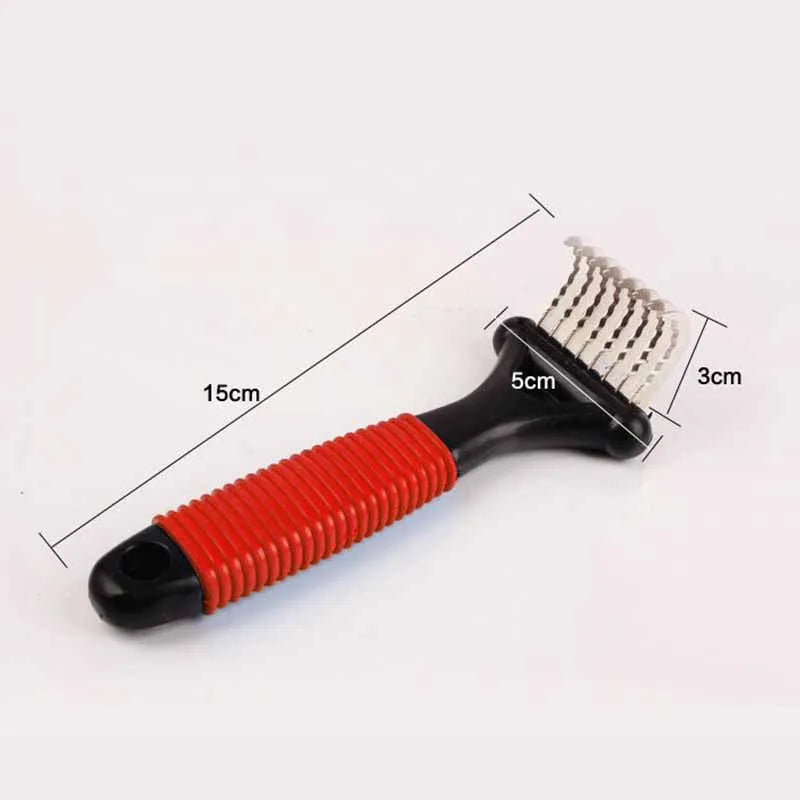 Pet Open Knot Comb Dematting Razor Rake Brush Dog Comb Grooming Tools Removes Knots Matted Fur & Tangles Gently For Dogs & Cats