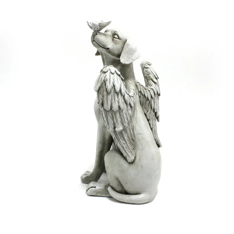 Wholesale Resin Pet Memorial Angel Cat Dog Stone Style Grave Marker Factory Direct