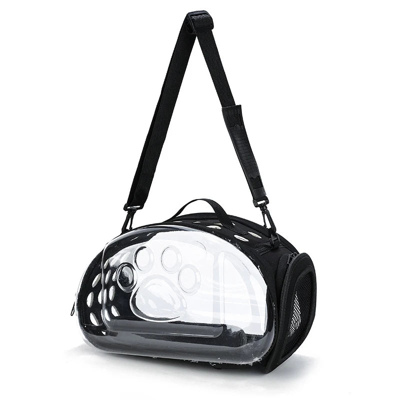 Transparent Foldable Outdoor Pet Travel Carrier Bag Handbag Puppy & Kitten Capsule Transparent Portable Shoulder Strap Bag - Play Paws Toys