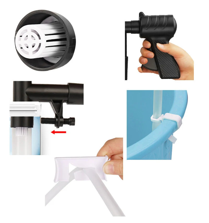 Aquarium Fish Tank Water Change Pump Aquarium Cleaning Tool Vacuum Water Changer Sand Gravel Cleaner Siphon Filter Pump Manual