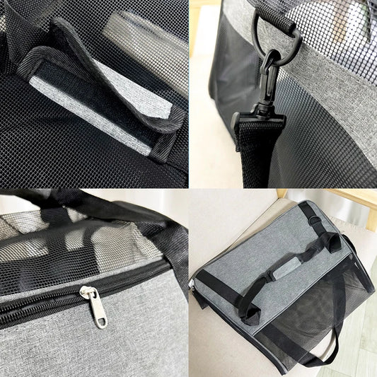 Cat Bags Portable Dog Carrier Bag Mesh Breathable Foldable Cats Carrier Bag Travel Breathable Transport Handbag - Play Paws Toys