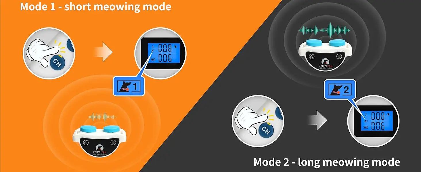 New Cat Shock Collar with Remote, 4 IN 1 Cat Training Collar with Auto Anti-Meow, Beep, Vibration, Safety Shock 4 Modes for Cats