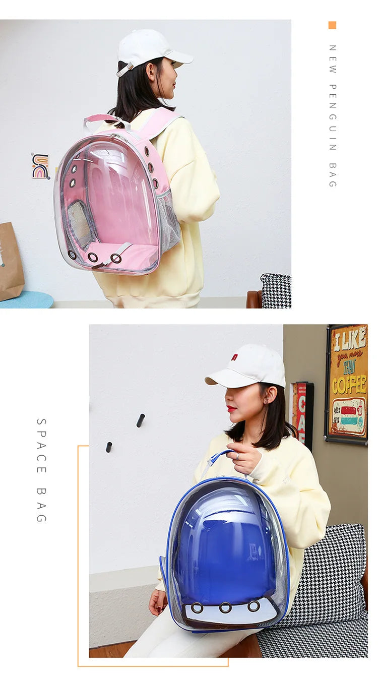 Cat Outing Bag Pet Extra Large Space Carrying Bag Cabin Aviation Box Cat Backpack Bag Side Opening - Play Paws Toys