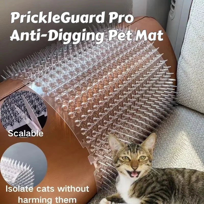 With Prickle Strips Spikes Straps Keep Cat Dog Away Digging Climbing Pet Supply Pad Anti-Cat Dog Mat Protect Plant