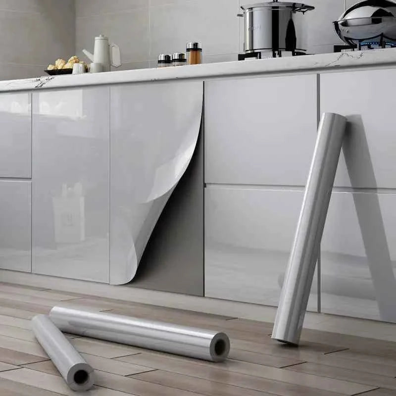 3D Self-Adhesive Wall Stickers Kitchen Ambry Furniture Decor Vinyl Waterproof Wallpaper Stick Roll Home Decor Contact Paper PVC