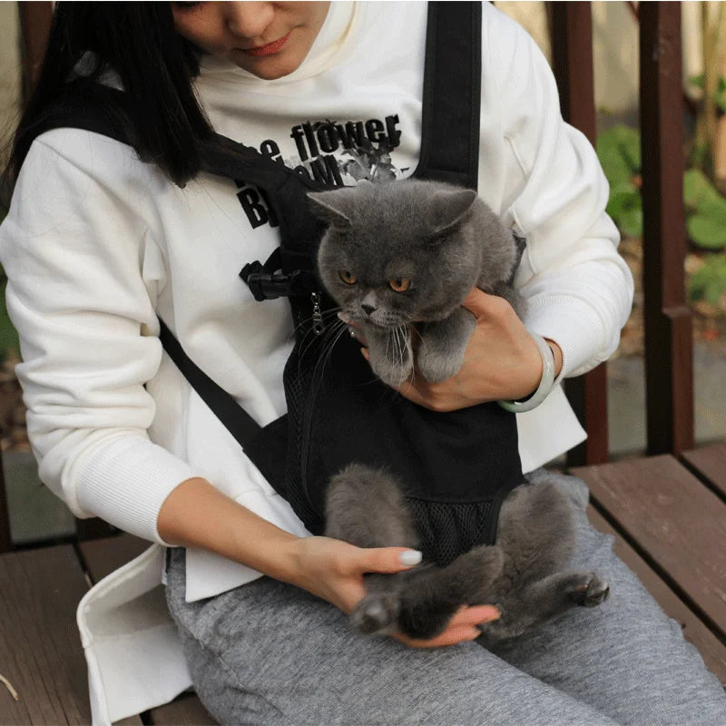 Adjustable Cat Carrier Bag Pet Double Shoulder Backpack Portable Bag Outdoor Travel Camping Hiking Cat Bag Dog Bag - Play Paws Toys