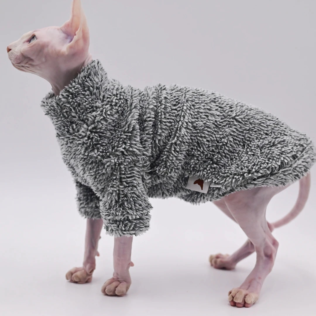 Hairless Cat Clothes Winter Camouflage Warm Arctic Velvet Sphynx Cat Coat Devon Clothes Konis Cat - Play Paws Toys