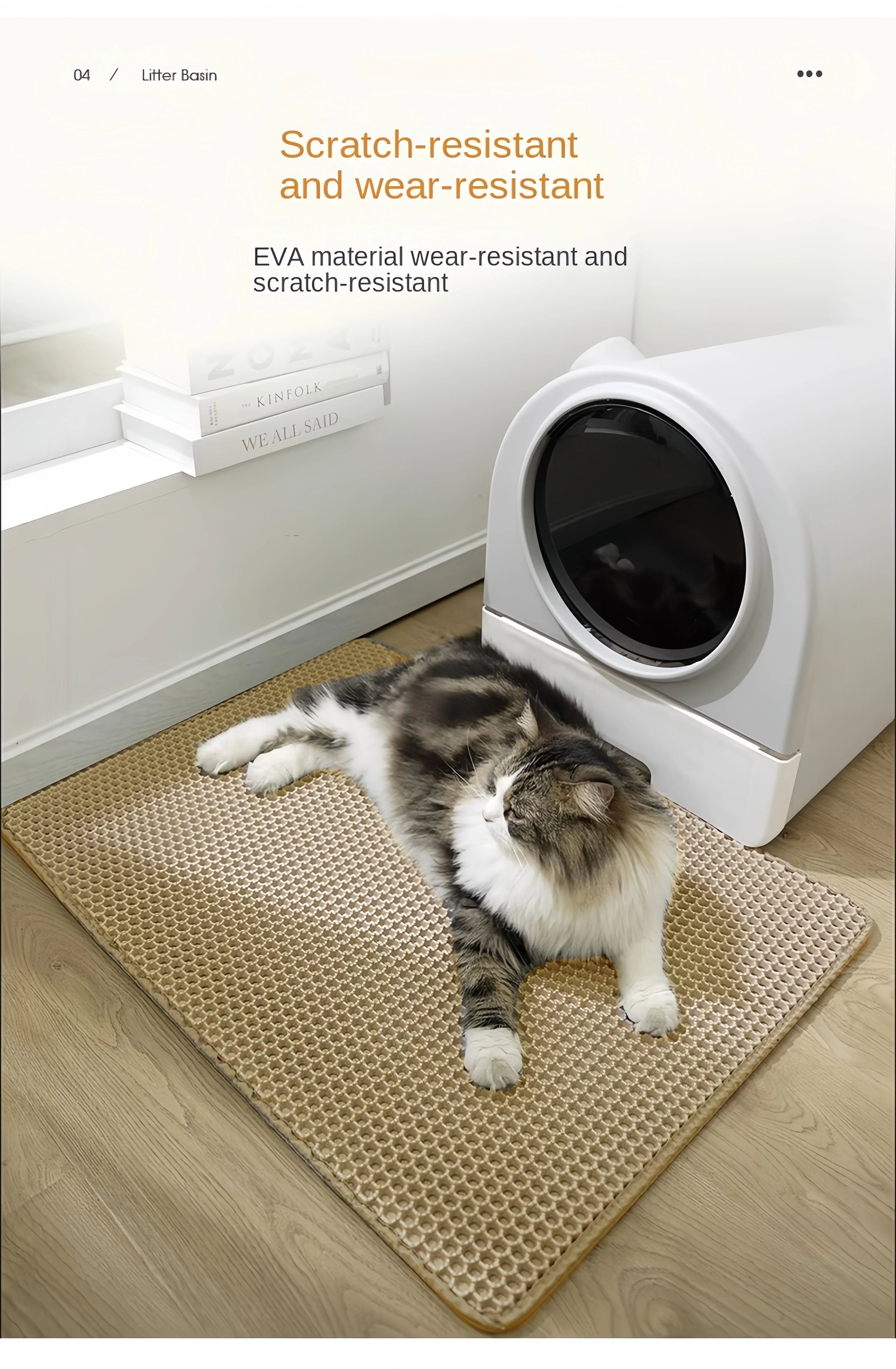 Cat Litter Mat Waterproof Double Layer Pet Litter Box Mat Pet Toilet Cat Mat Nonslip Sand Cat Washable Mat Pet Clean - Play Paws Toys