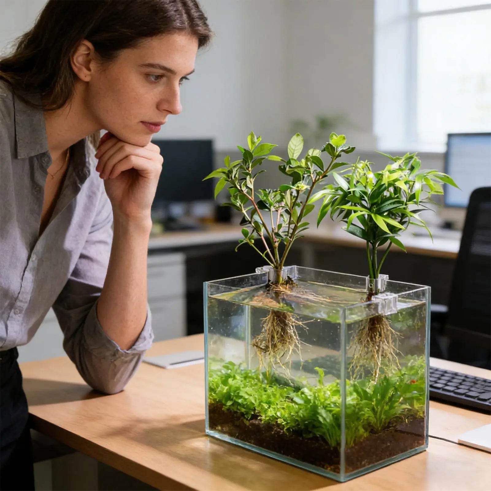 Mini Aquarium Plant Holder Support Cups (6pc)