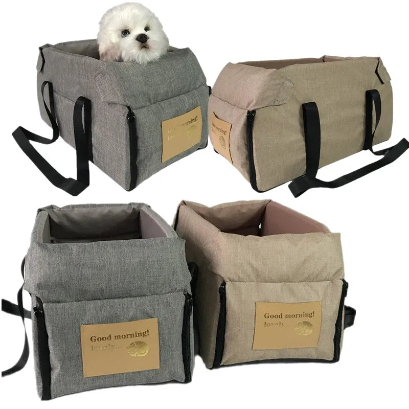 Portable Car Safety Pet Seat For medium/Small Dogs Cat Travel Central Control Cat DogBed Transport Dog Carrier Protector DogBags - Play Paws Toys