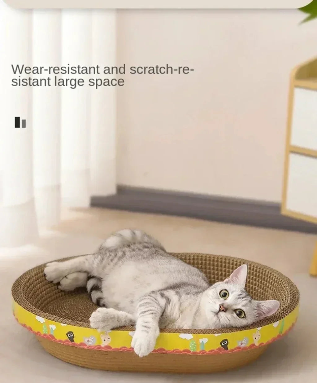 Cat Scratching Board Protect Furniture Grinding Claw Toys Oval Corrugated Paper Wear-resistant Cat Nest Cat Accessories - Play Paws Toys