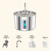 Stainless Steel Cat Water Fountain 2.2L/75oz Pet Automatic Water Dispenser for Dog Cat Drinking Pet supplies Filter System