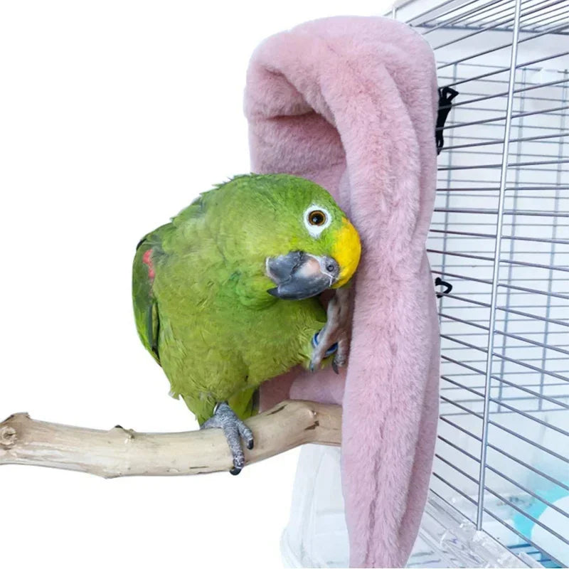 Warm Bird Hammock Shawl Nest Corner Parrot Blanket Windproof Pet Small Animal Hamster Hanging Tent Bird Cages Decoration