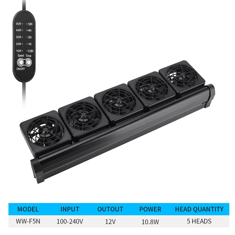 Adjustable Cooling Fan Fish Tank Heat Dissipation Cooling Fan Aquarium Farming Grass Tank Shrimp Tank