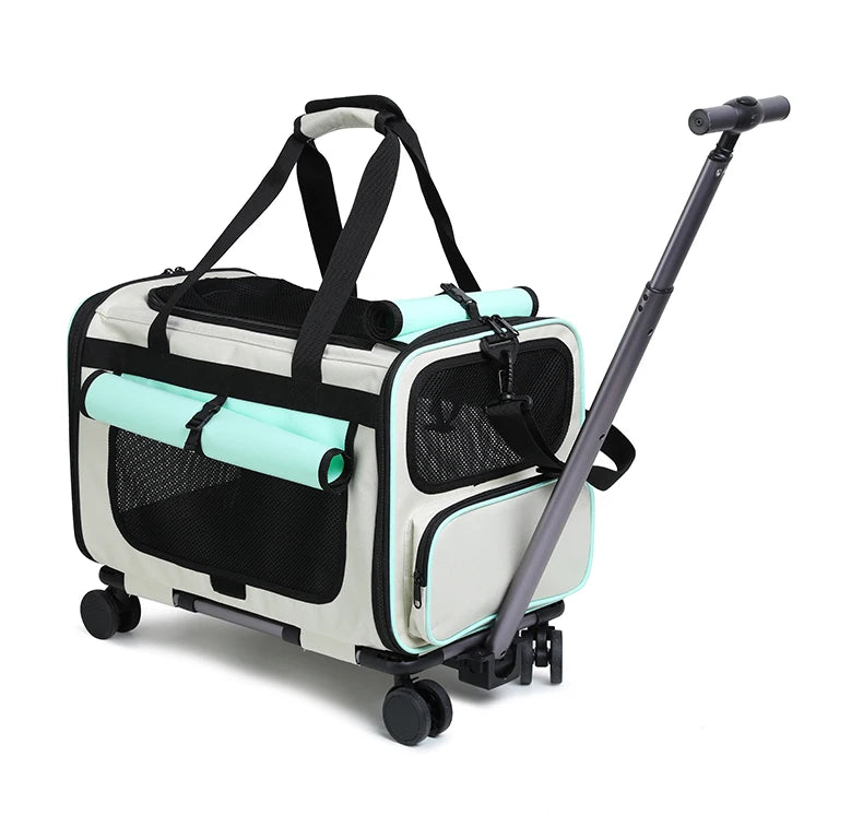 Pet Trolley Cat Bag Extra Large Portable Case Detachable Dog Trolley Case Large Foldable Pet Bag Cat Travel Carrier Bag - Play Paws Toys