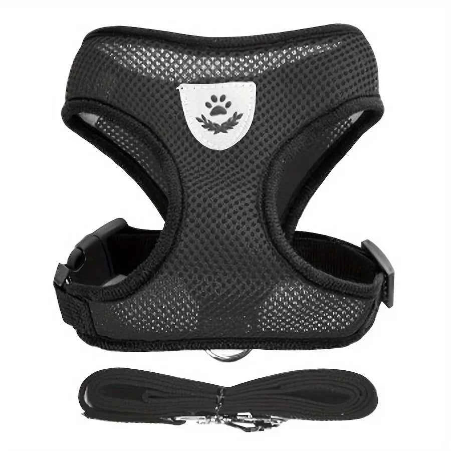 Cat Harness Adjustable, Escape-Proof Breathable Mesh with Reflective Vest  5-Foot Leash - Safe, Durable Outdoor Adventures