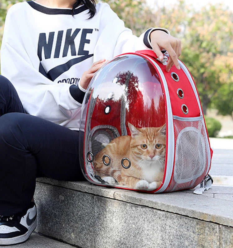 High Quality Astronaut Portable Cat Travel Bag Breathable Space Capsule Expandable Transparent Carrier Pet Backpack For Cat Dog - Play Paws Toys