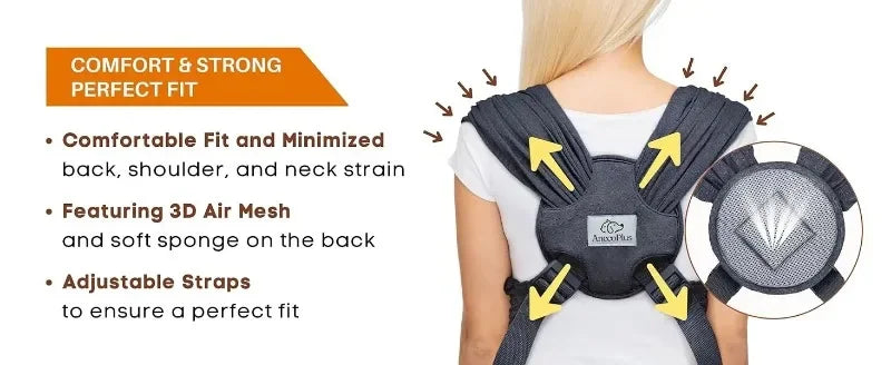 Dog Carrier for Small Dogs Front Facing Dog Carrier Sling Hands Free Cat Sling Size Adjustable Soft Cotton - Play Paws Toys