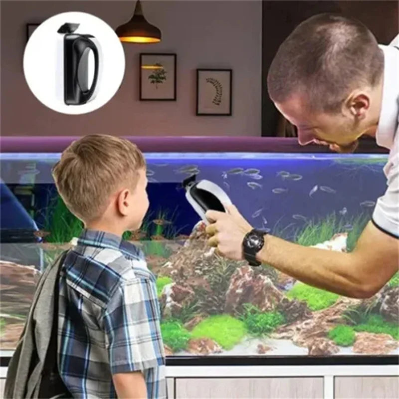 Aquarium Magnetic Cleaner Magnet Algae Cleaning Tool With Scraper Floating Cleaner Brush For Fish Tank Glass