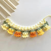 Cat Dog Knitted Collar Crochet Collar Pet Drool Scarfs Bib Orchid Bell Flowers Cute Photo Jewelrys Pure hand knitting