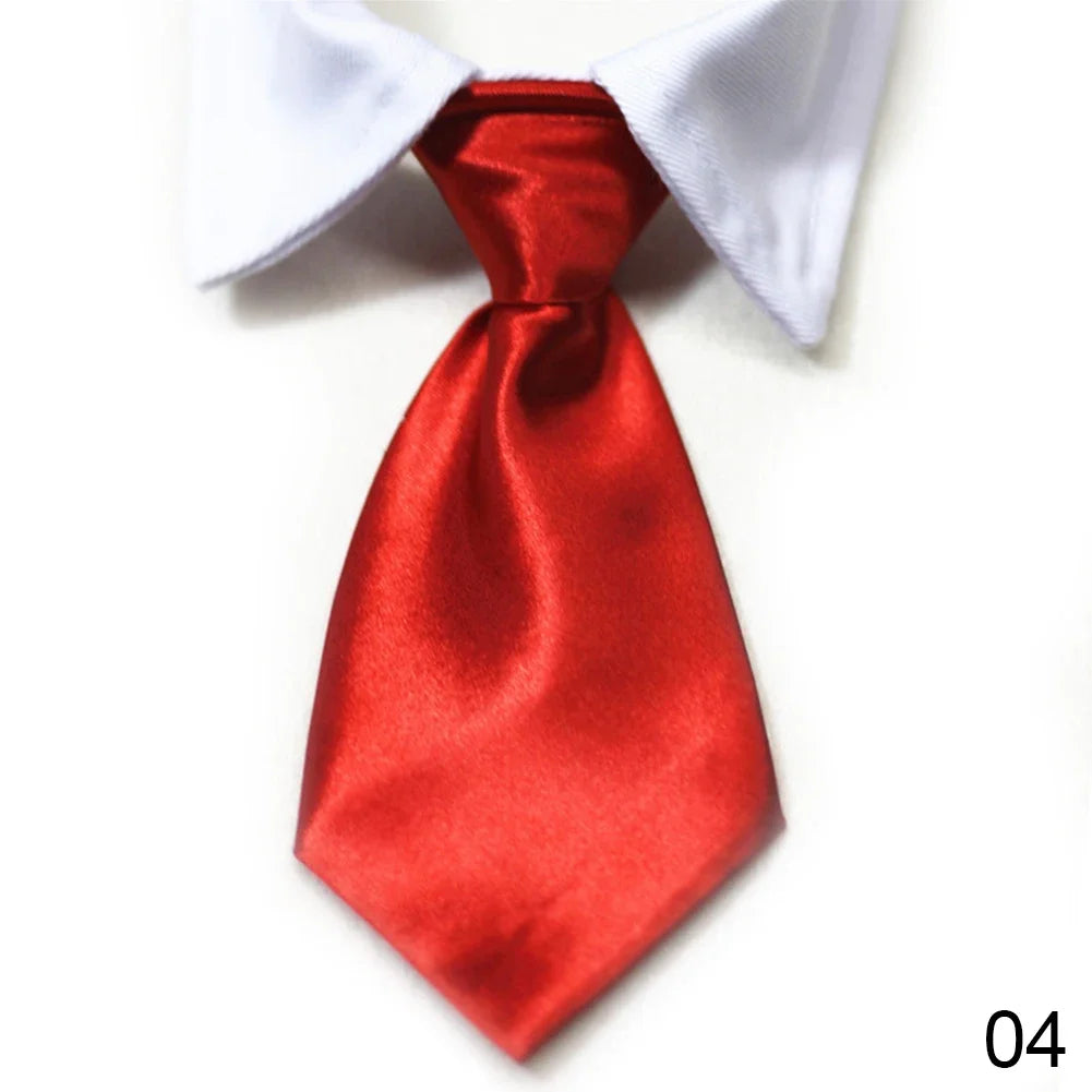 Pet Dog Cat Formal Necktie Tuxedo Bow Tie Black and Red Collar for Dog Cat Pet Accessories Suit for Small Medium Dogs and Cats