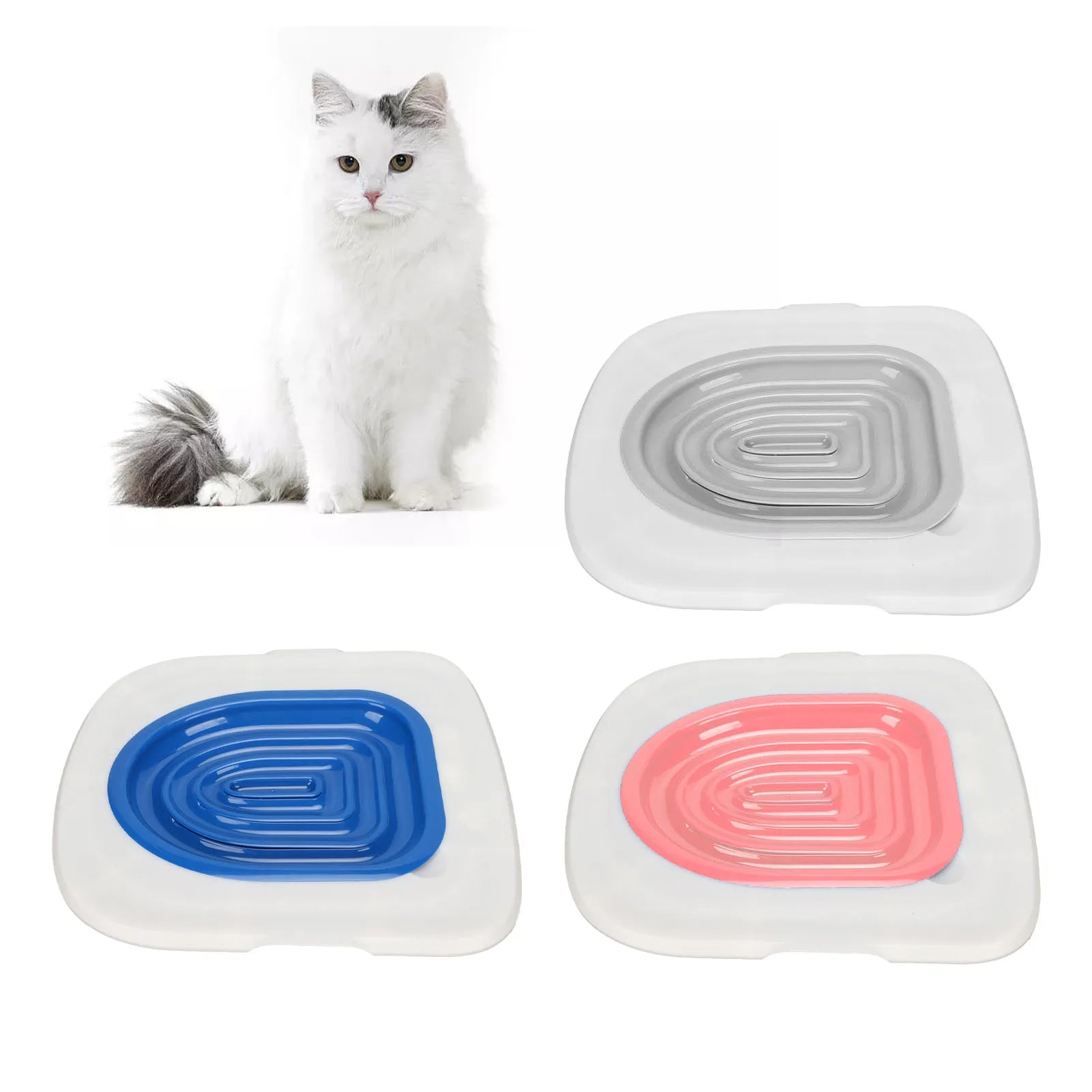 Cat Toilet Training Tool Cat Toilet Training Kit Universal Reusable Environmentally Friendly Cat Toilet Trainer for Pet Cleaning