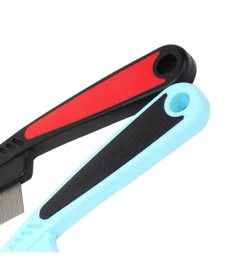 Pet Grooming Comb Durable Long-handled Pet Flea Comb Dog and cat dense tooth comb to remove lice Pet supplies Pet comb