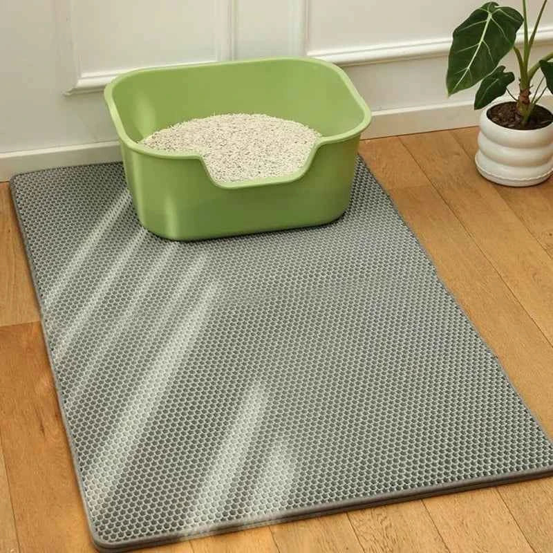 Cat Litter Mat Double Layer Pet Litter Box Waterproof Pet Mat Non-slip Sand Cat Pad Washable Bed Mat Clean Pad Products