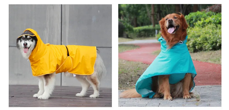 Teddy Cgi Golden Dog Clothes Egg Olk Man PU Waterproof Jacket Dog Raincoat Pet Supplies Waterproof Outdoor