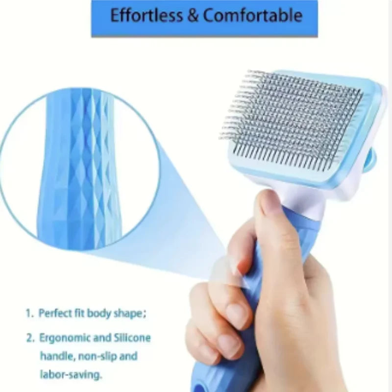 Pet Hair Remover Brush for Dogs And Cats Long Hair Grooming Comb Bath Cleaning Brush Essential Pet Supplies