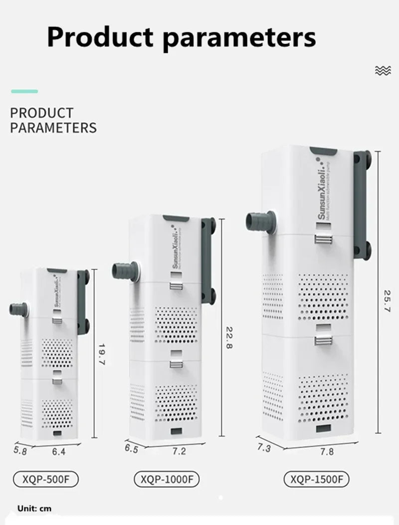 Aquarium 3 in 1 Filter for Aquarium Fish Tank Filter Mini Fish Tank Filter Aquarium Oxygen Submersible Water Purifier Aeration