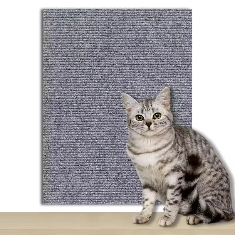 1Roll Cat Scratching Mat Self-Adhesive Trimmable Carpet Cat Scratching Post Carpet for Anti-scratching Sofa Furniture Protection