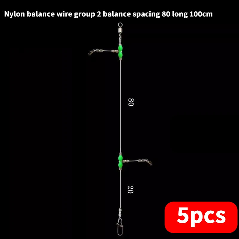 PD Fishing Tackle Nylon Tenpin Line Set Sea Fishing Wreck Pulling Stream Shore Fishing Long Casting Gourd Connector Accessories