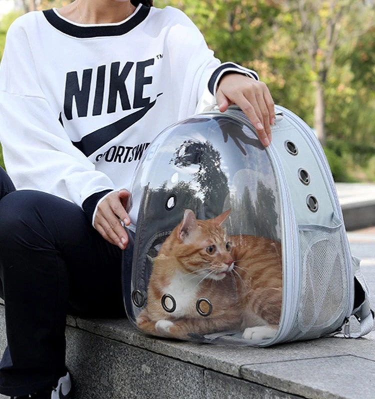 High Quality Astronaut Portable Cat Travel Bag Breathable Space Capsule Expandable Transparent Carrier Pet Backpack For Cat Dog - Play Paws Toys