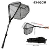 Triangle Fishing Landing Net with Telescoping Pole Handle Easy Catching or Releasing Fishing net for Fly Trout Carp Course Sea