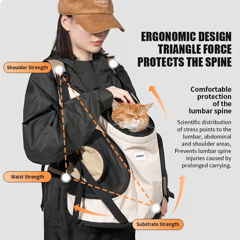 Pet Chest Backpack Front Carrying Tote Backpack Dogs and Cats Breathable Portable Outdoor Bag Shoulder Cat Bag - Play Paws Toys