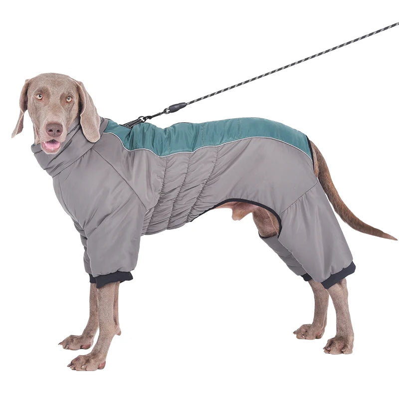 Waterproof Pet Dog Winter Jumpsuit Warm Medium Large Dogs Winter Jacket Clothes Labrador Bulldog Golden Retriever Costumes