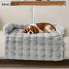 Luxury Plush Pet Mattress -Thickened Warm Imitation Rabbit Fur Dog Bed with Pillow, Scratch-Resistant Anti-Slip for Medium Dogs
