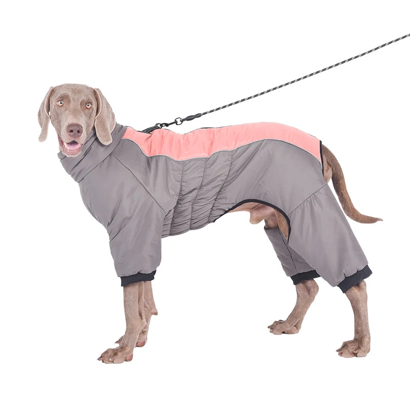 Waterproof Pet Dog Winter Jumpsuit Warm Medium Large Dogs Winter Jacket Clothes Labrador Bulldog Golden Retriever Costumes