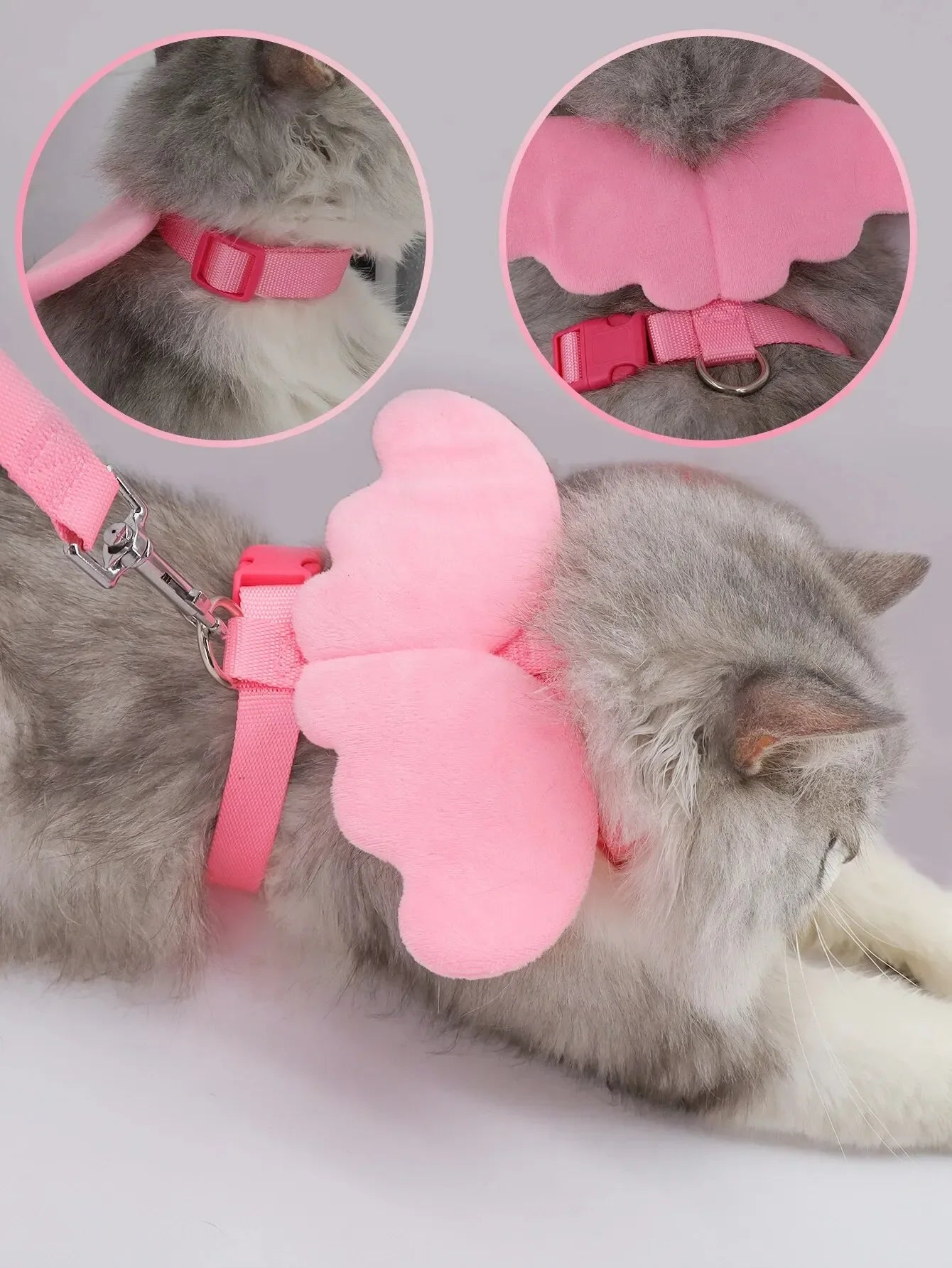 Cute Angel Wing Pet Rabbit Harness and Leash for Cats Rabbits Personalized Rabbit Harnesses Bunny Accessories Hamster Clothes
