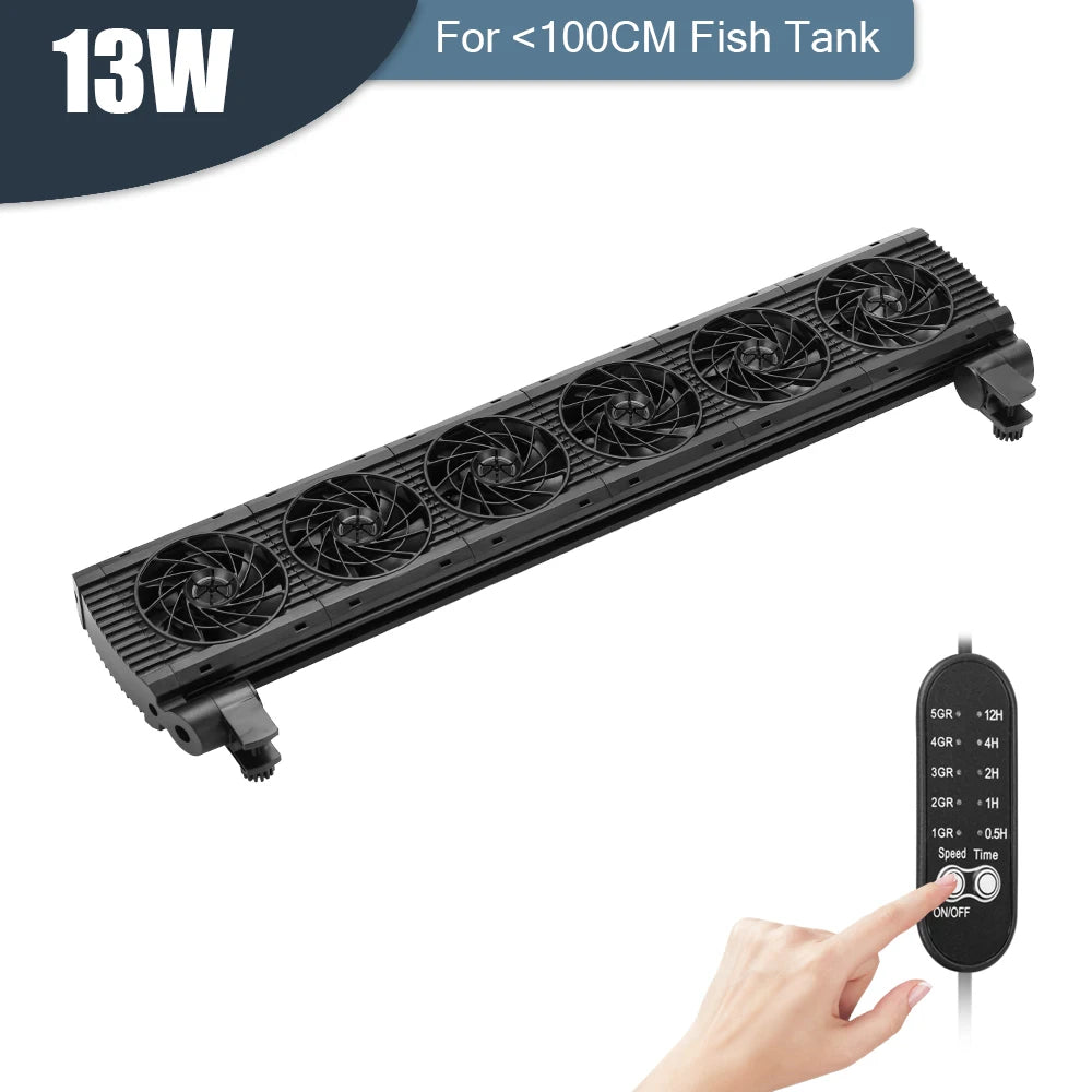 Fish Tank Fan Adjustable 8 Variable Speed Aquarium Cooling Fan Fish Tank Fit For 15mm tank thickness