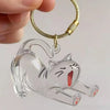 New Cat Hair Storage Keychain Bag Pendant Transparent Pet Fur Keepsake Capsule Souvenir Collection Gift Decoration Accessories
