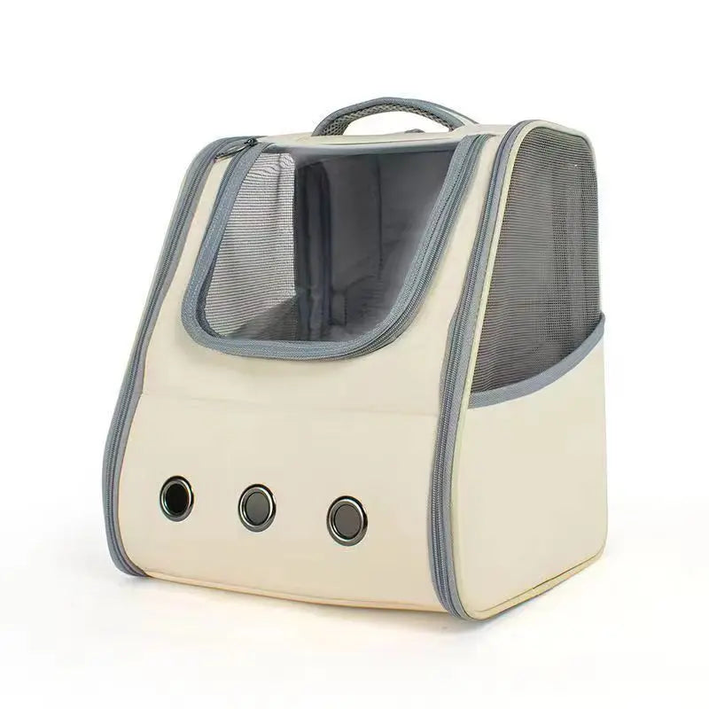 Pet Cat Carrier Backpack Breathable Portable Travel backpack for cat and dog With Anti Breakaway Belt Three-door design AA074 - Play Paws Toys
